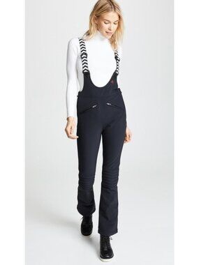Perfect Moment NWT Isola Racing Ski Pants Bib Black Snow Bootcut Suspenders- XS